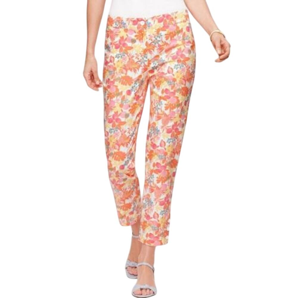 Talbots Perfect Crop Curvy Pants Tropical